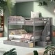 preview thumbnail 2 of 36, Artsy Full-Over-Full Bunk Bed with Drawer and Storage Stairway