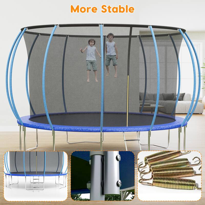 Trampolines for Kids Adults with Enclosure Ladder for Outdoor Jump