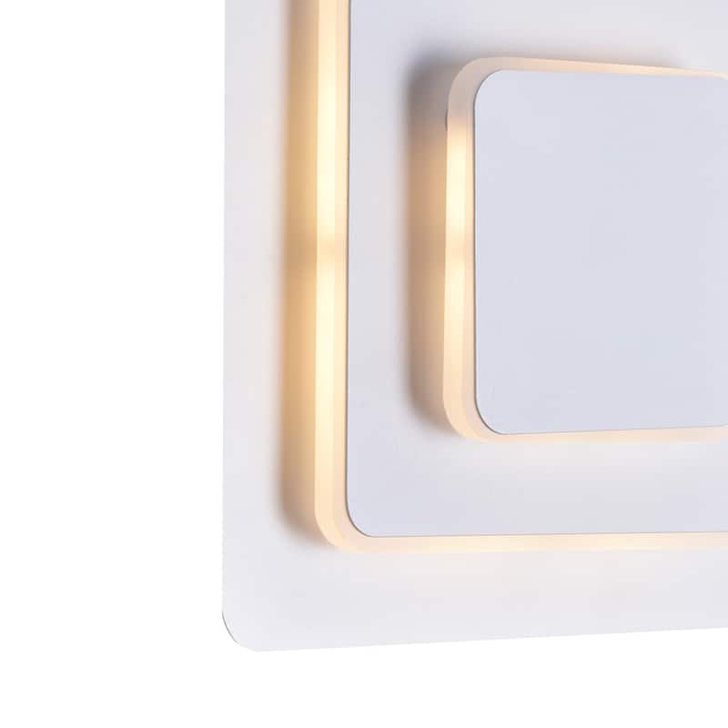 Private I Integrated LED Square Matte White Wall Sconce - Matte White