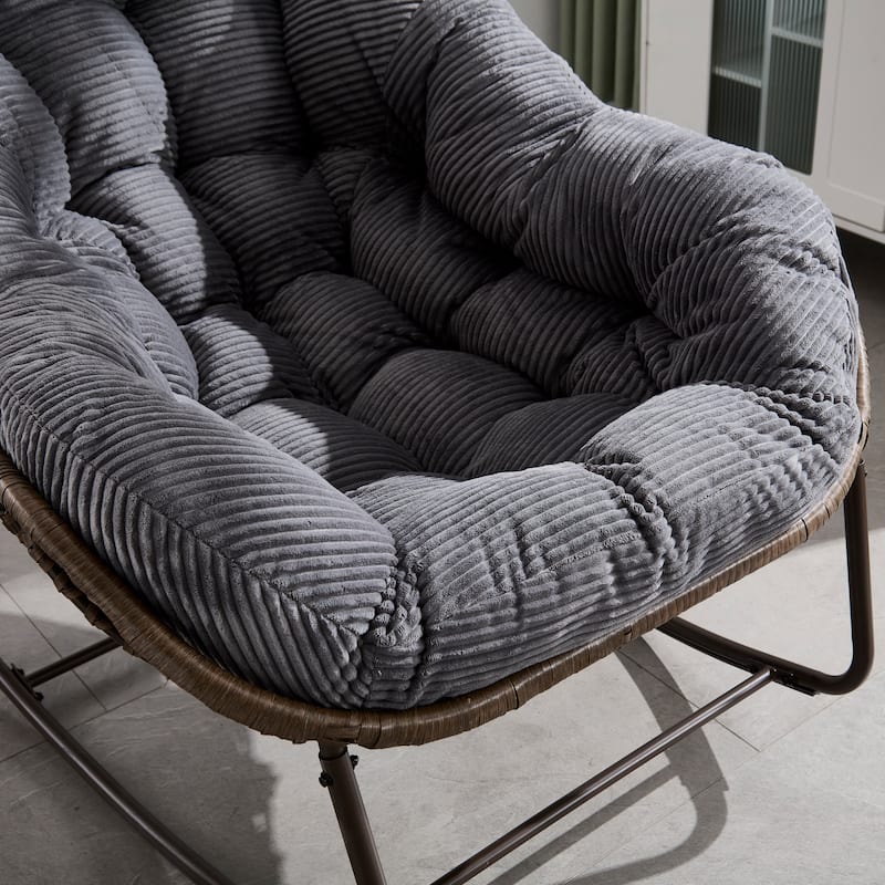 Living Room Rocking Chair with Steel Frame
