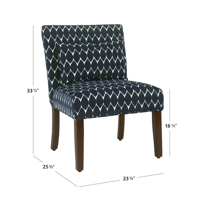 Porch & Den Valderrama Geometric Patterned Accent Chair with Pillow