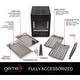 preview thumbnail 4 of 4, Gemelli Gourmet Steak Grille (1600 Watt), Infrared Superheating Up to 1560 Degrees, Cool-Touch Exterior, Electric Grill (Black)