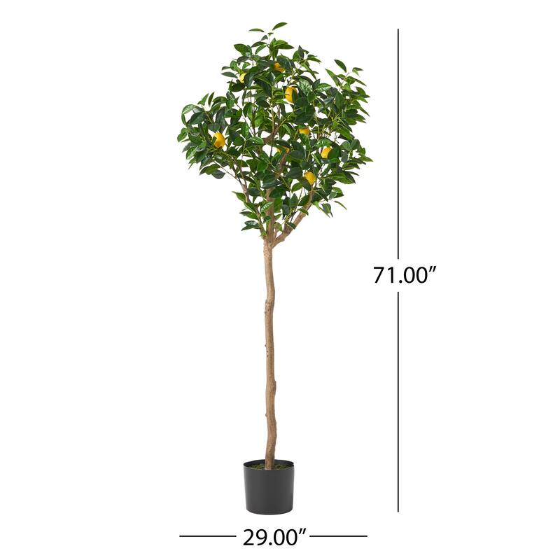 Wallowa Artificial Tabletop Lemon Tree by Christopher Knight Home