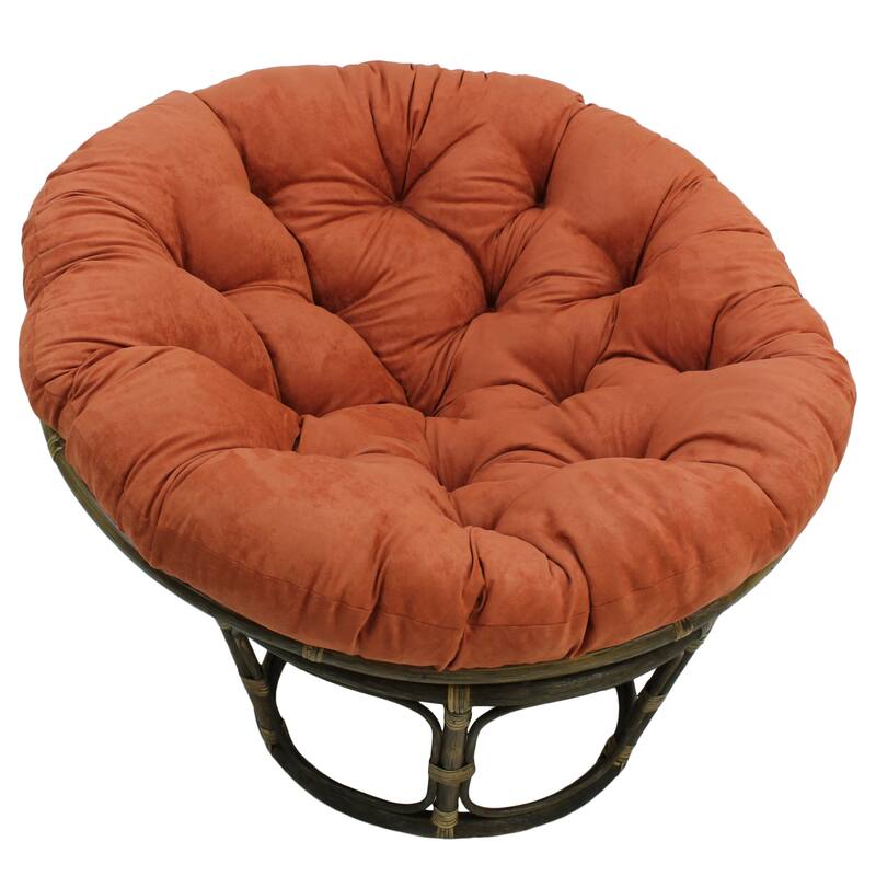 Microsuede Indoor Papasan Cushion (44-inch, 48-inch, or 52-inch) (Cushion Only) - 48 x 48 - Spice
