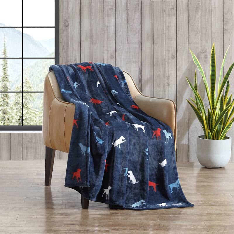 Eddie Bauer Americana Ultra Soft Plush Fleece Throw Blankets