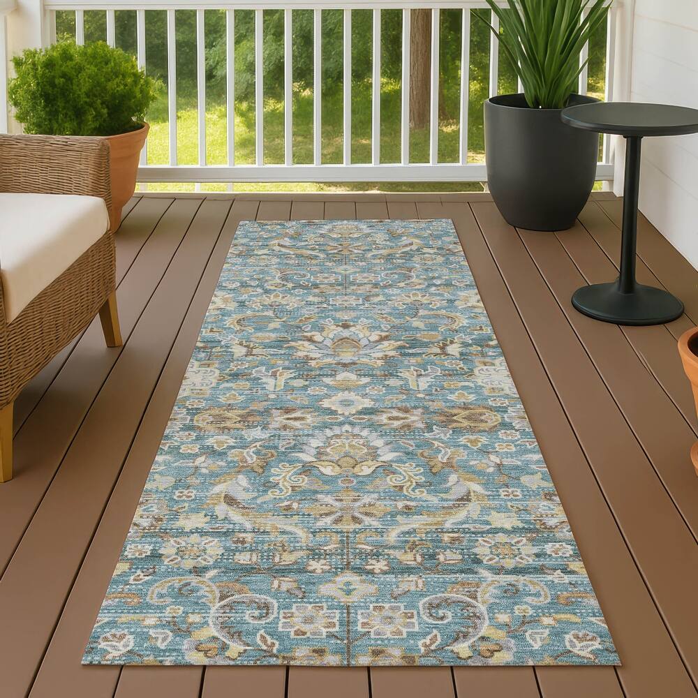 Machine Washable Indoor/ Outdoor Vintage Evie Chantille Rug