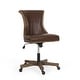 preview thumbnail 50 of 66, Coulee Upholstered Roll Back Swivel Office Chair by Christopher Knight Home - 24.75" L x 27.75" W x 35.50-40.00" H