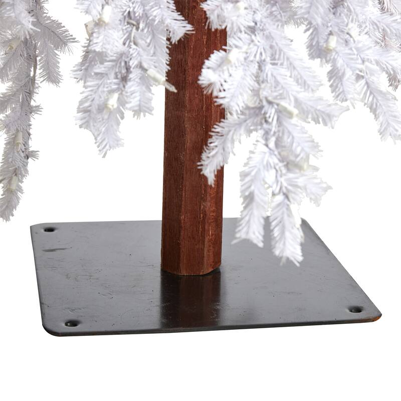 9’ Pre-lit Santa’s Hat Artificial Christmas Tree, Clear LED Lights - 9 Foot