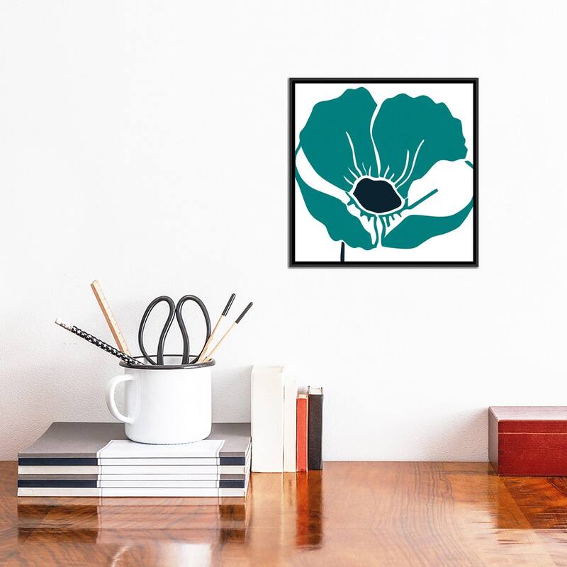 iCanvas "Pop Art Floral V" by Wild Apple Portfolio Framed Canvas Print