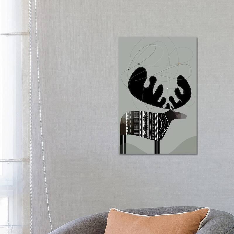 iCanvas "Moose" by Soul Curry Art & Illustrations Canvas Print - 26x18x1.5