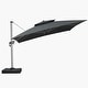 preview thumbnail 31 of 42, PURPLE LEAF 10/12 ft Square Sunbrella Patio Cantilever Umbrella with Base Cast Slate/12ft