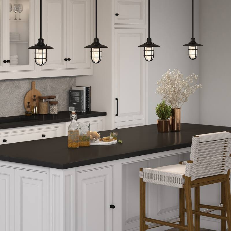 Bay 8.25" Wide Lantern Pendant with Glass/Metal Shade