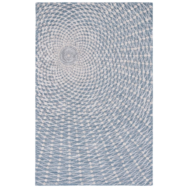 SAFAVIEH Handmade Metro Arisa Modern Wool Rug - 6' Square - Grey/Beige