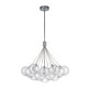 preview thumbnail 5 of 13, Contemporary Dimmable LED Cluster Glass Globe Chandelier - Chrome
