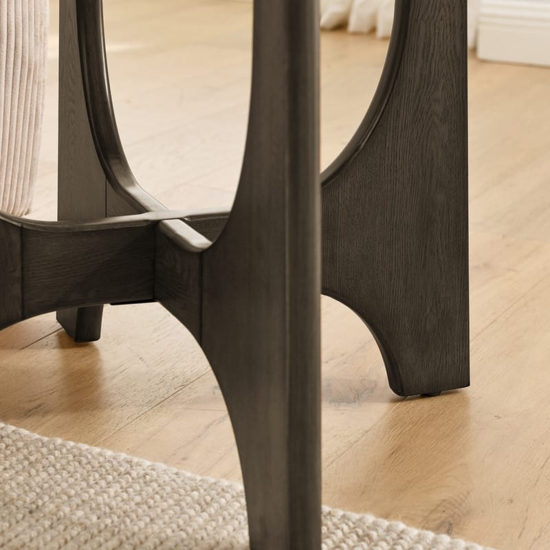 25" Round End Table, Wooden Side Table,Night Stand for Bedroom, Living Room ,Reception Room