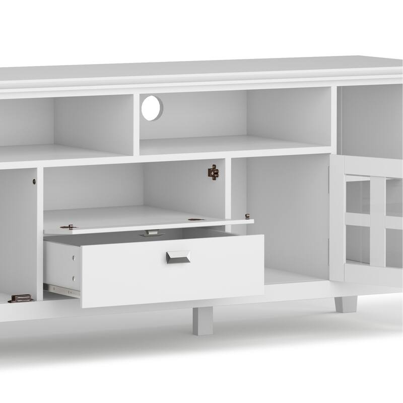 WYNDENHALL Stratford SOLID WOOD 72" Wide TV Media Stand For TVs up to 80"