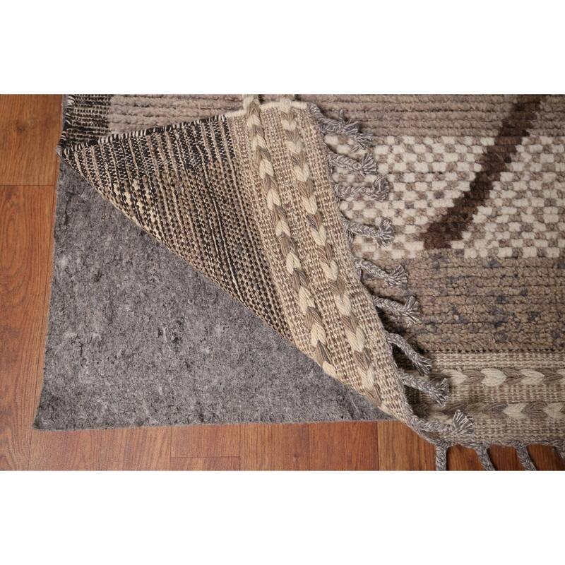 All-Over Abstract Moroccan Palace Size Rug Hand-Knotted Wool Carpet - 11'11"x 18'5"