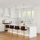 preview thumbnail 7 of 46, Swivel Bar Stools Set of 2, Modern PU Bar Stools with Backs - Counter Height