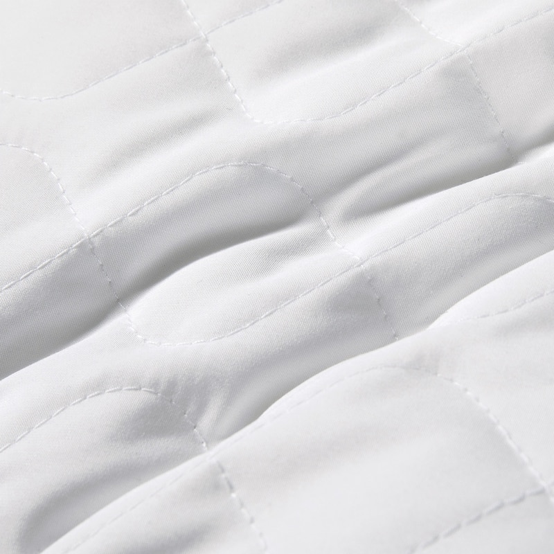 Quilted Feather and Polyester Blend Pillow - Set of 2 - White