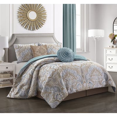 Porch & Den Summerfield Jacquard Medallion 6-piece Comforter Set