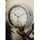 preview thumbnail 8 of 14, White Iron Vintage Wall Clock No Theme (Set of 2) - 10"L, 10"H Red/Blue