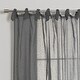 preview thumbnail 24 of 39, Aurora Home Textured Faux Linen Romantic Tie Top Curtain Panel Pair