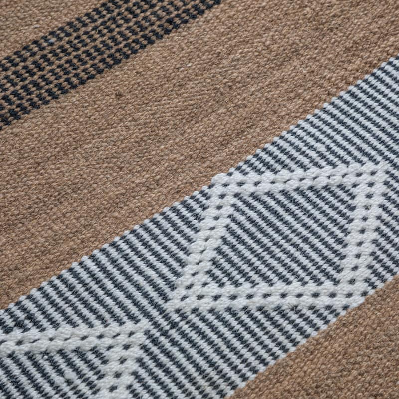 Wyndenhall Fairfax 8 x 10 Area Rug Contemporary in Taupe and Black - 8 ft x 10 ft 96"d x 120"w x 0.3" h