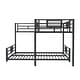 preview thumbnail 10 of 26, L-Shaped Metal Bunk Bed with Ladder and Guardrails, Twin Over Full Size Heavy Duty Bunk Bedframe with Slats Support