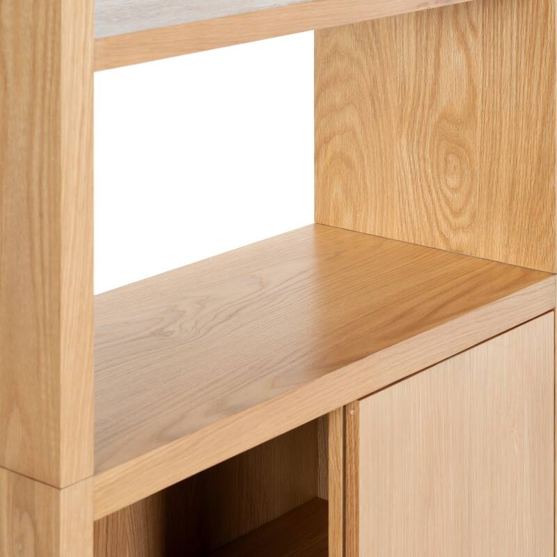 SAFAVIEH Couture Elanna Wood 4-Shelf Bookcase - 43"W x 15"D x 76"H