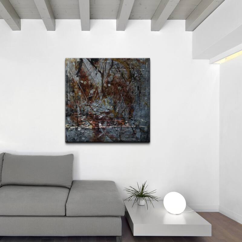 'Abstract' Canvas Wall Art - Grey