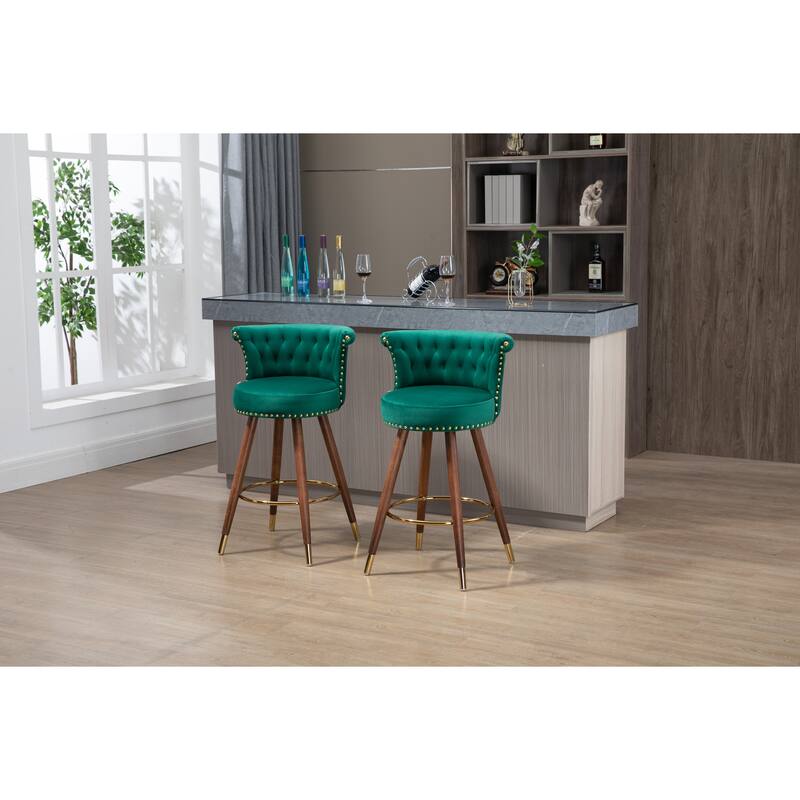 Swivel Counter Height Bar Stools Set of 2