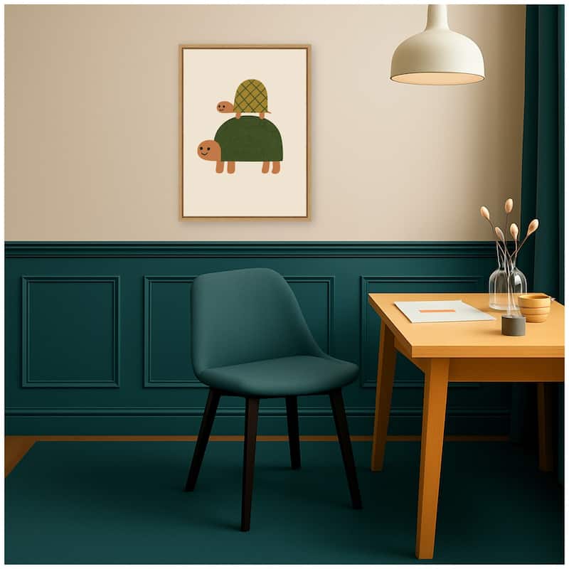 Kate and Laurel Tortoise by Laura Moss Framed Canvas Wall Art Print