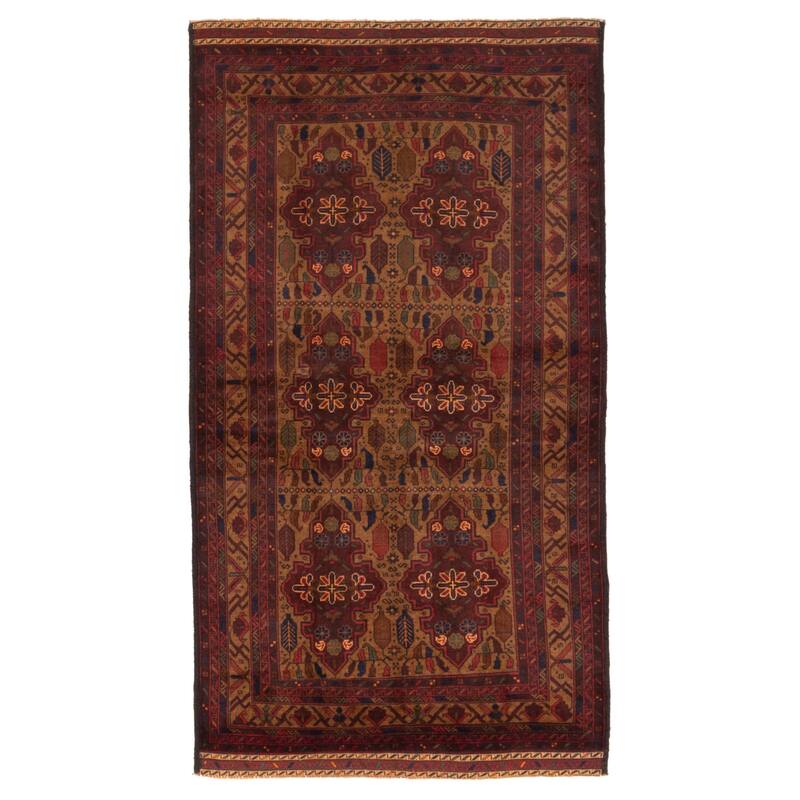 ECARPETGALLERY Hand-knotted Teimani Brown Wool Rug - 3'9 x 7'1