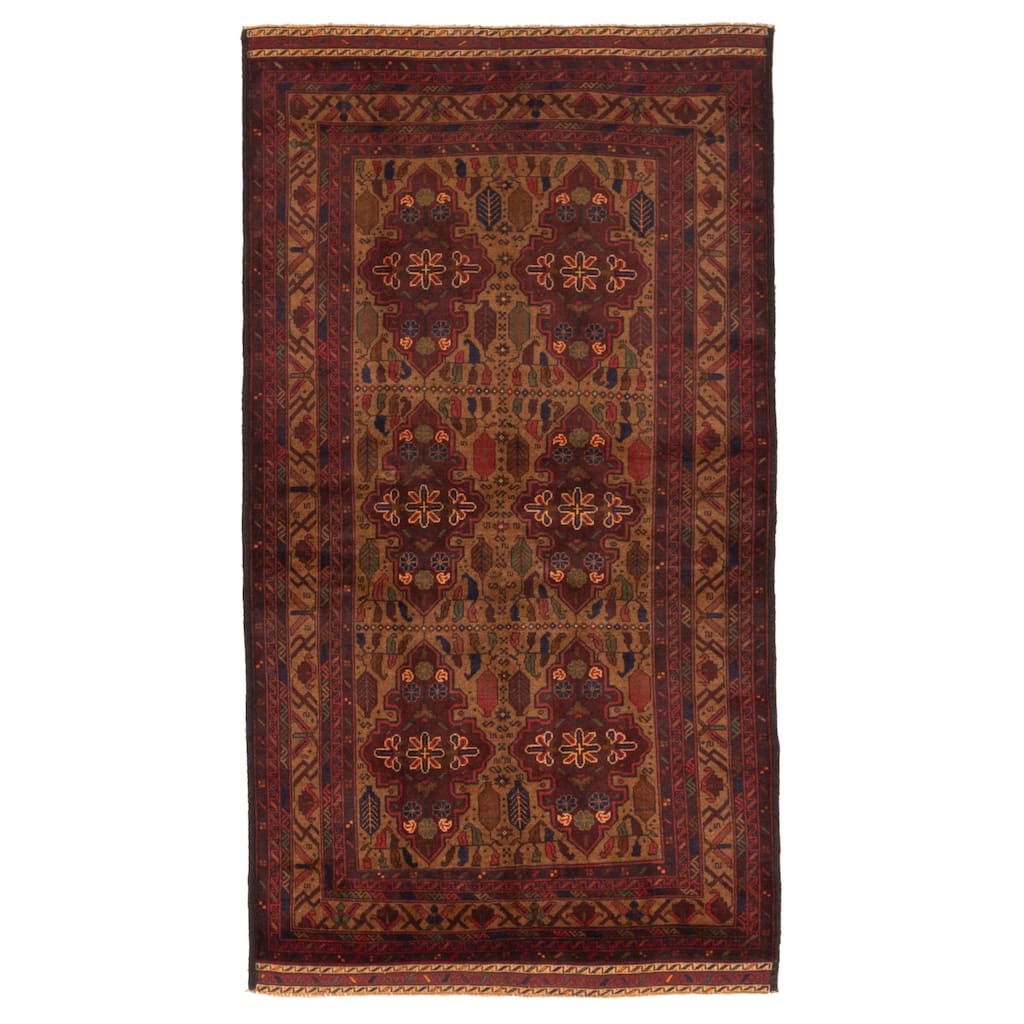 ECARPETGALLERY Hand-knotted Teimani Brown Wool Rug - 3'9 x 7'1