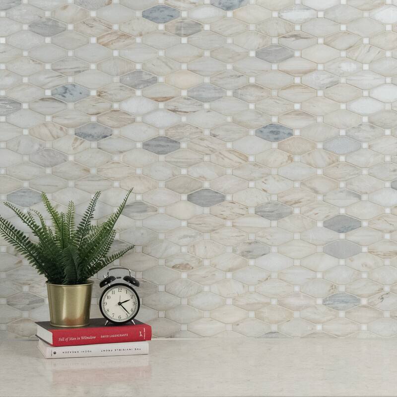 Ackland AKM-S-13X12OCP-CA 12" x 13" Marble Marque Floor and Wall - Auralie
