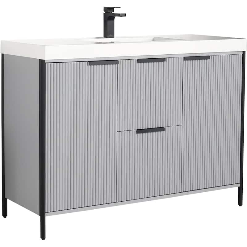 Blossom 48" Freestanding Bathroom Vanity with Sink, Soft-Close Drawers