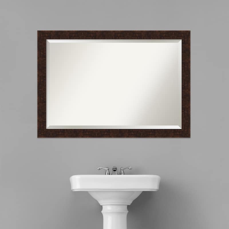 Beveled Bathroom Wall Mirror - William Frame