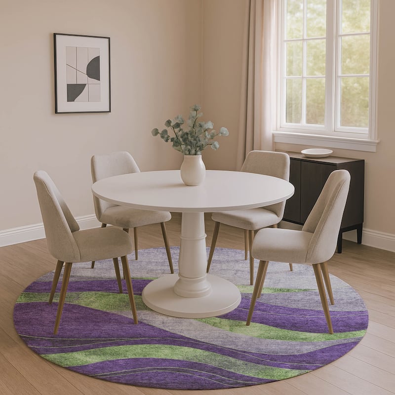 Premium Washable Super Soft Mayfield Rug - Purple - 8' x 8'
