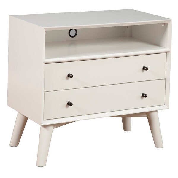 Shop Alpine Furniture Flynn Wood Large Wood 2 Drawer ...
