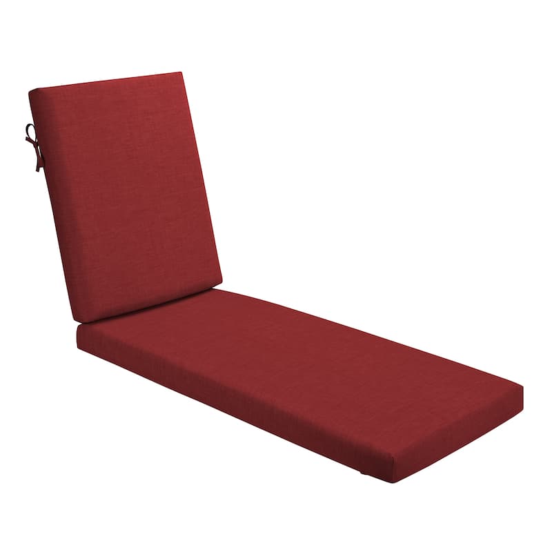 ARDEN Foam Outdoor Chaise Lounge Cushion, 21 x 72 - Ruby Red Leala
