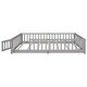 preview thumbnail 36 of 34, Queen size Floor Platform Bed with Fence Guardrails and Door