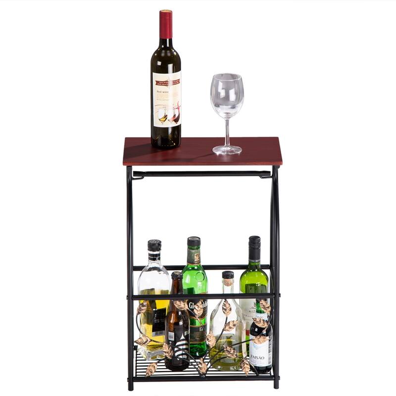 ofa Side Snack Table with Storage Basket at the Bottom,End Table