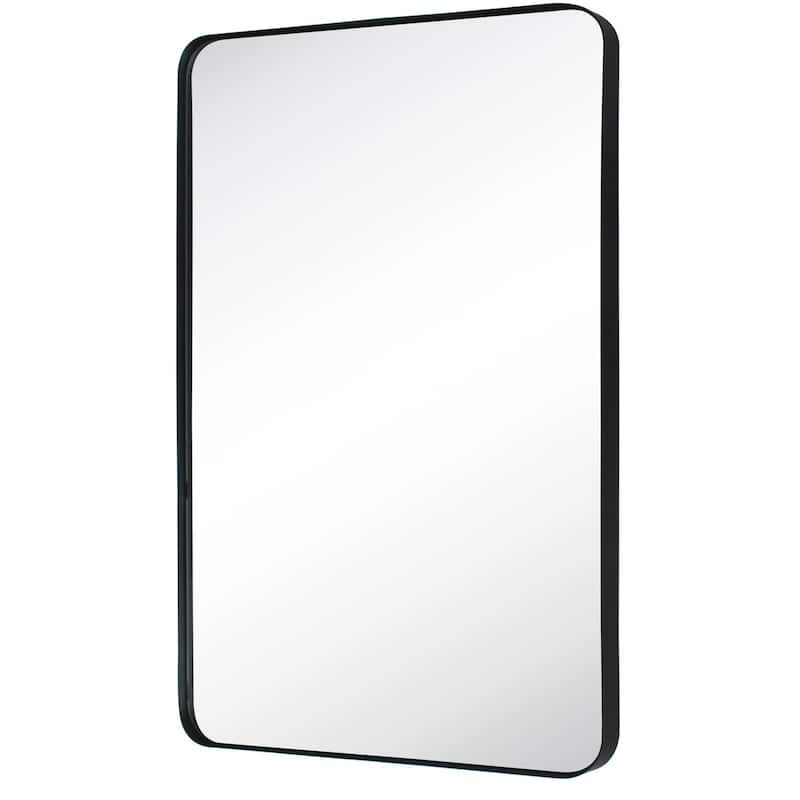 TEHOME Veion Rectangle Metal Wall Mirror - 24" x 36" - Black