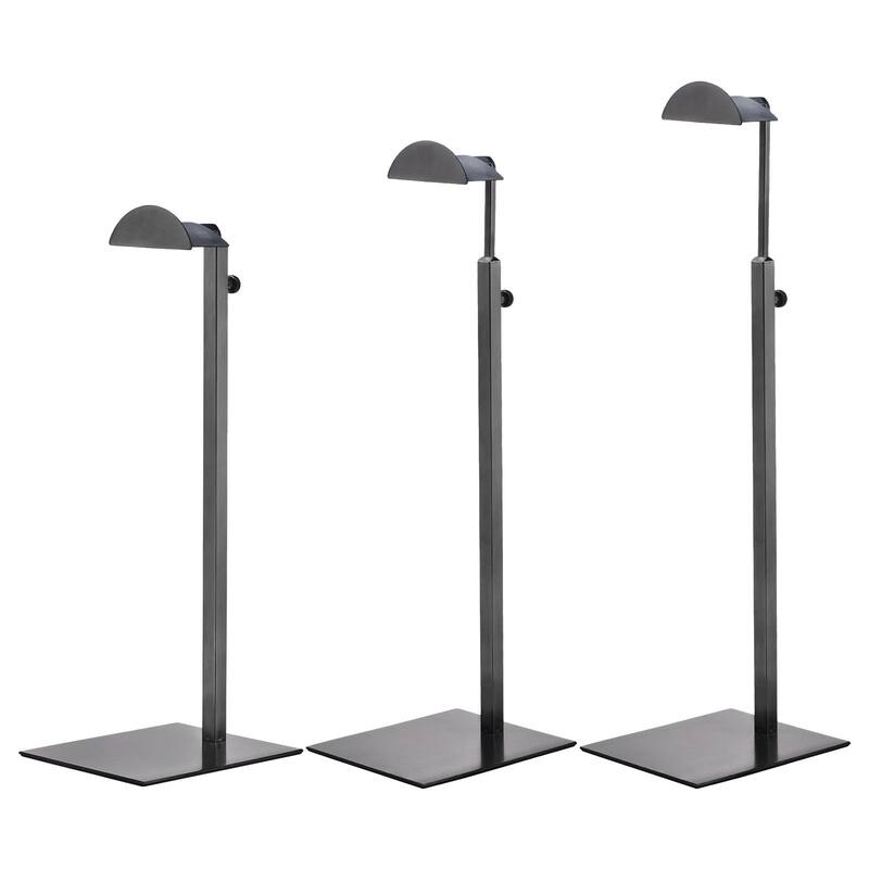 Purse Display Stand Set 3 Pack Metal Adjustable Handbag Rack - Black