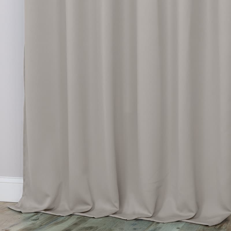 Superior Solid Machine Washable Room Darkening Semi-Blackout Curtains, Set of 2