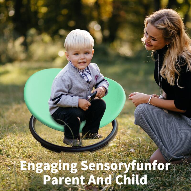 KIds Sensory Swivel Chair For Children With Autism, Sensory Toys For Children With ADHD, Training Body Coordination, Green