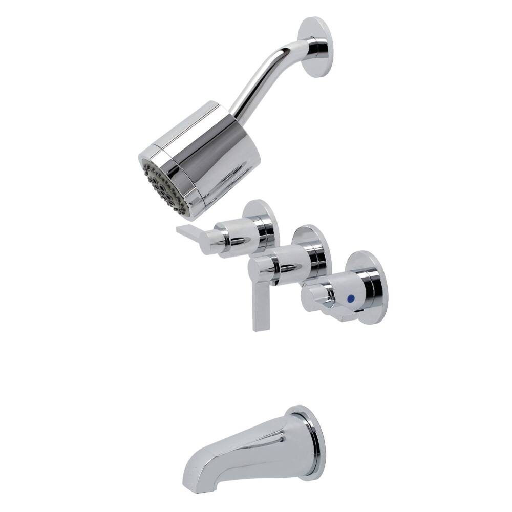NuvoFusion Three-Handle Tub and Shower Faucet