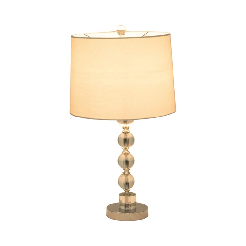 Sagebrook Home Set of 2 Crystal Silver Table Lamps - 12" x 12" x 22"