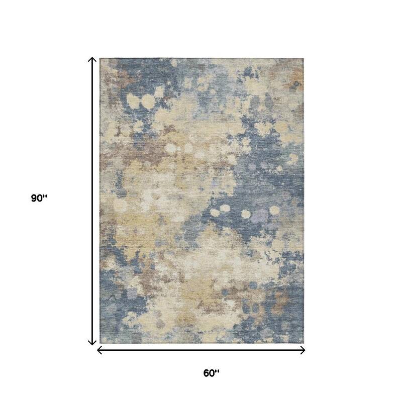 HomeRoots Abstract Transitional Rectangle Outdoor Rug