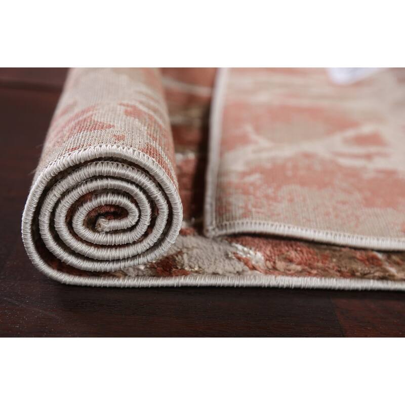 Abstract Transitional Turkish Oriental Rug Contemporary Carpet